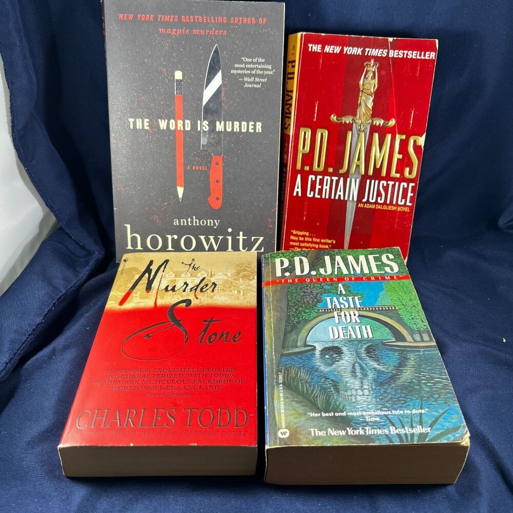 Set Of 4 Mystery Novels By Anthony Horowitz P.D. James & Charles Todd